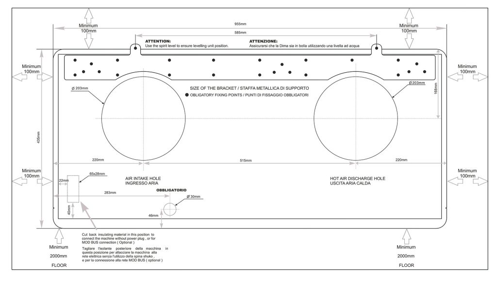 zymbo icool monoblokk klíma beépítési rajz
